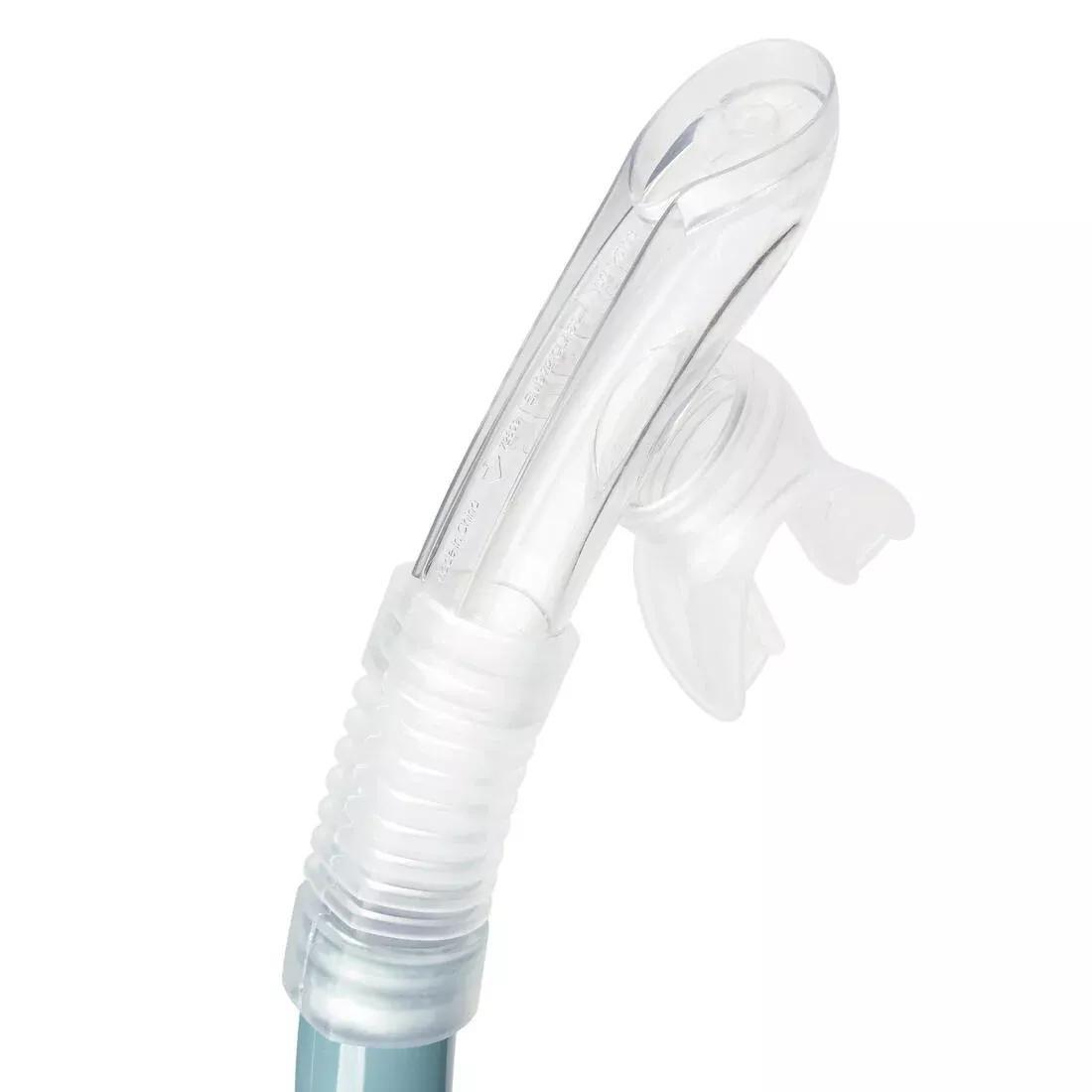 Diving Snorkel With Valve - 100, Grey, No Color, large image number 3