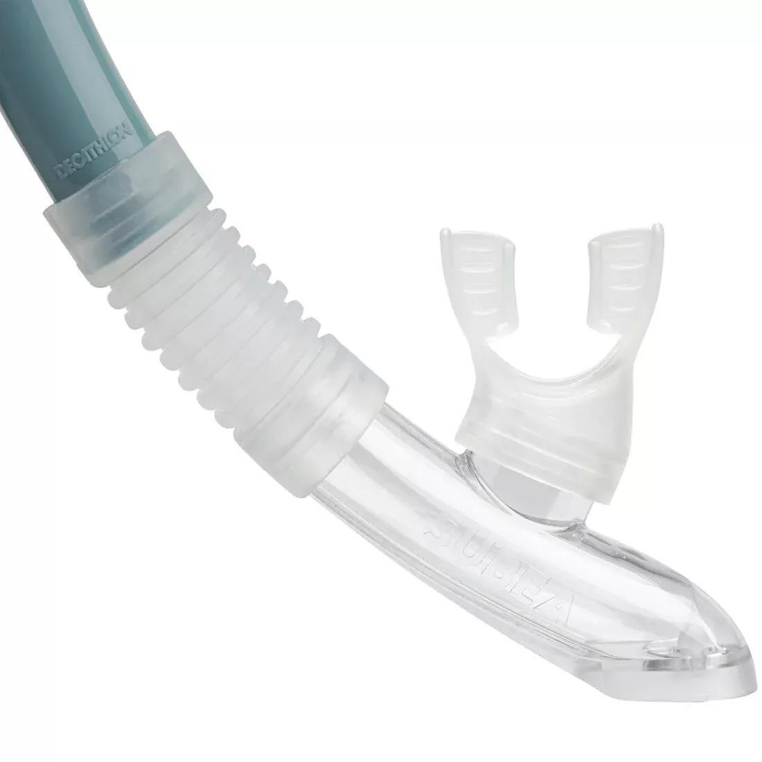 Diving Snorkel With Valve - 100, Grey, No Color, large image number 4