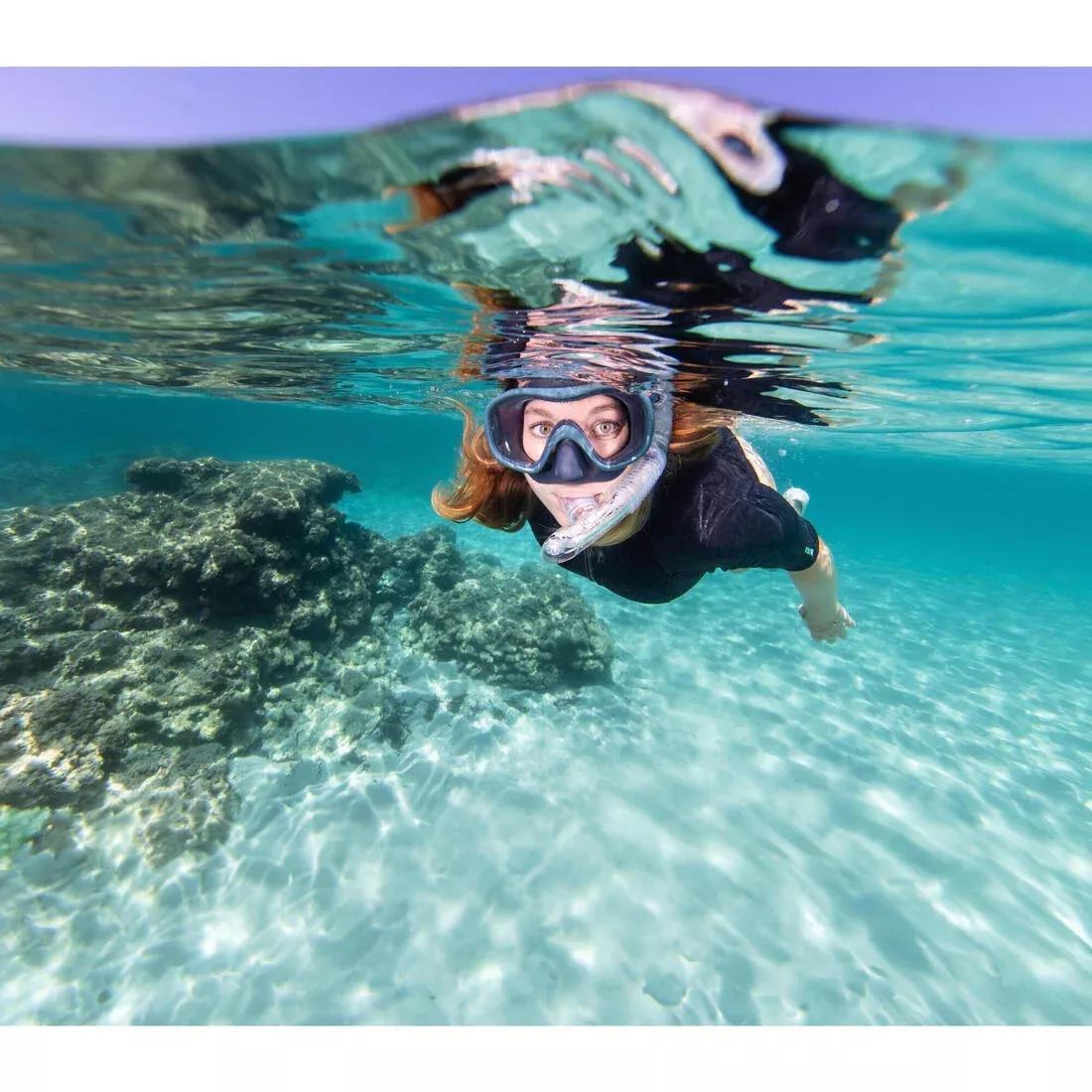 Diving Snorkel With Valve - 100, Grey, No Color, large image number 9