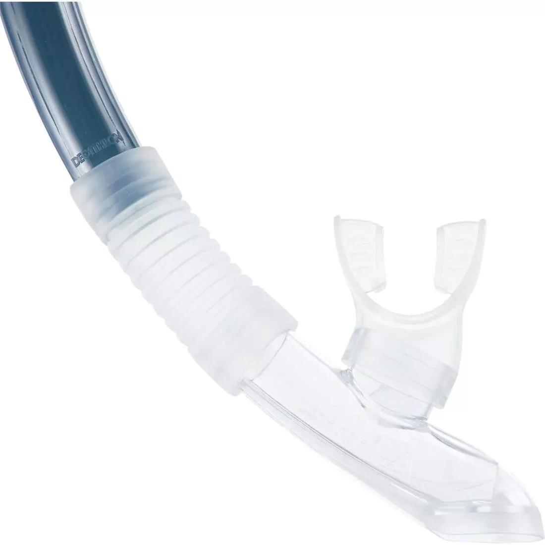Diving Snorkel With Valve - 100, Grey, No Color, large image number 12