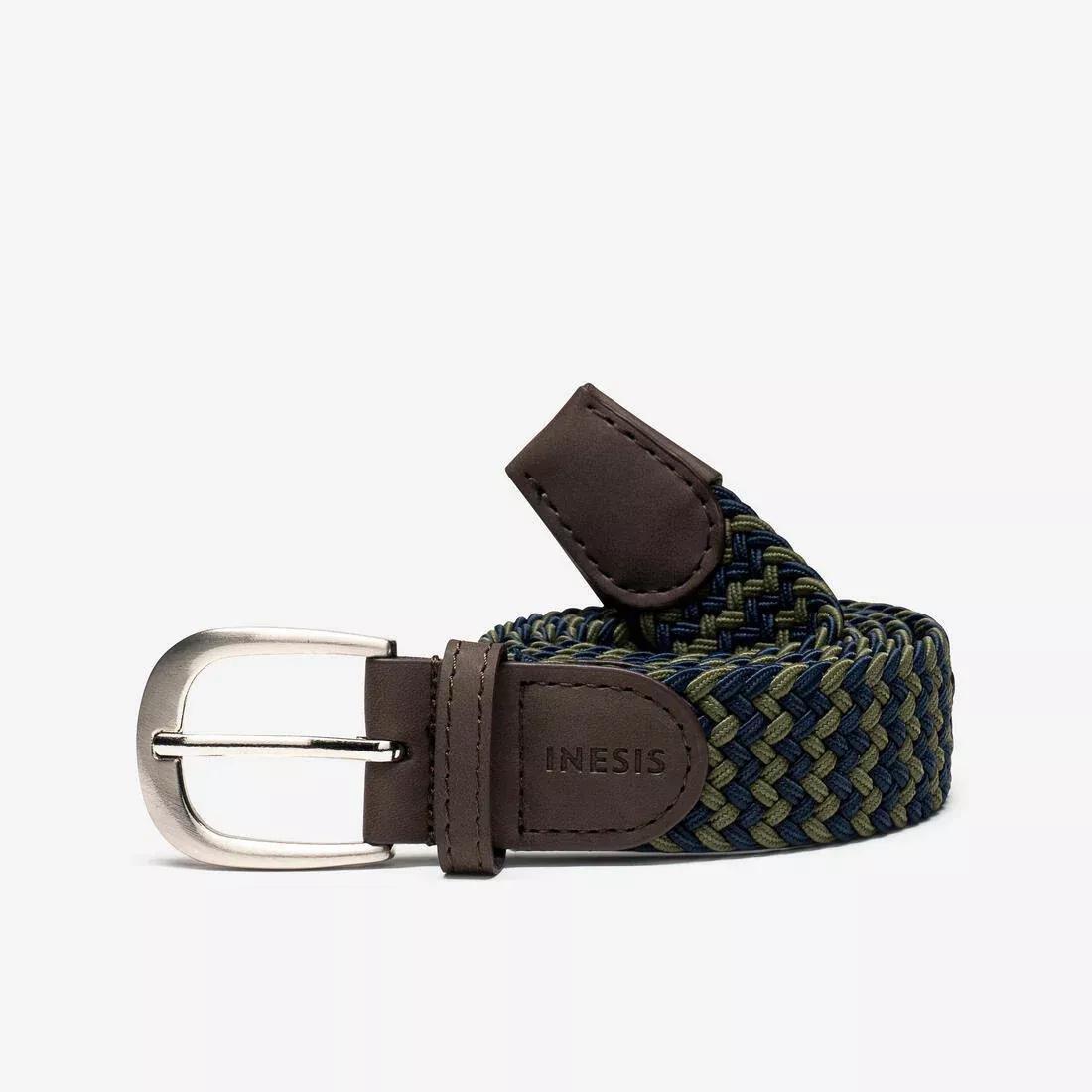 Golf Elastic And Stretchy Braided Belt, Blue, , large image number 2