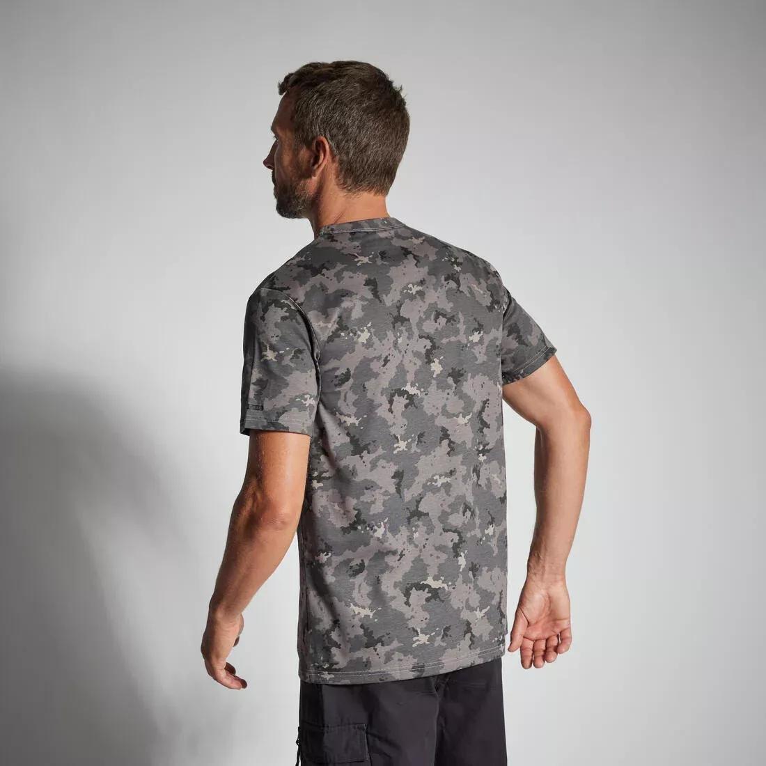 T-SHIRT 100 CAMO WOODLAND, KHAKI, , large image number 6
