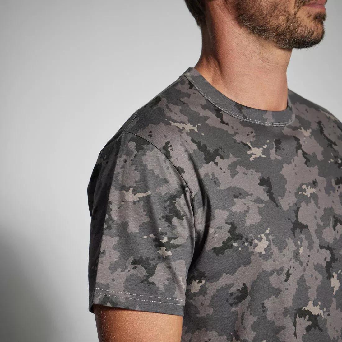 T-SHIRT 100 CAMO WOODLAND, KHAKI, , large image number 7