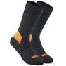 QUECHUA - Kids Warm Hiking Socks - Sh100 Warm Mid - X2 Pairs, Grey