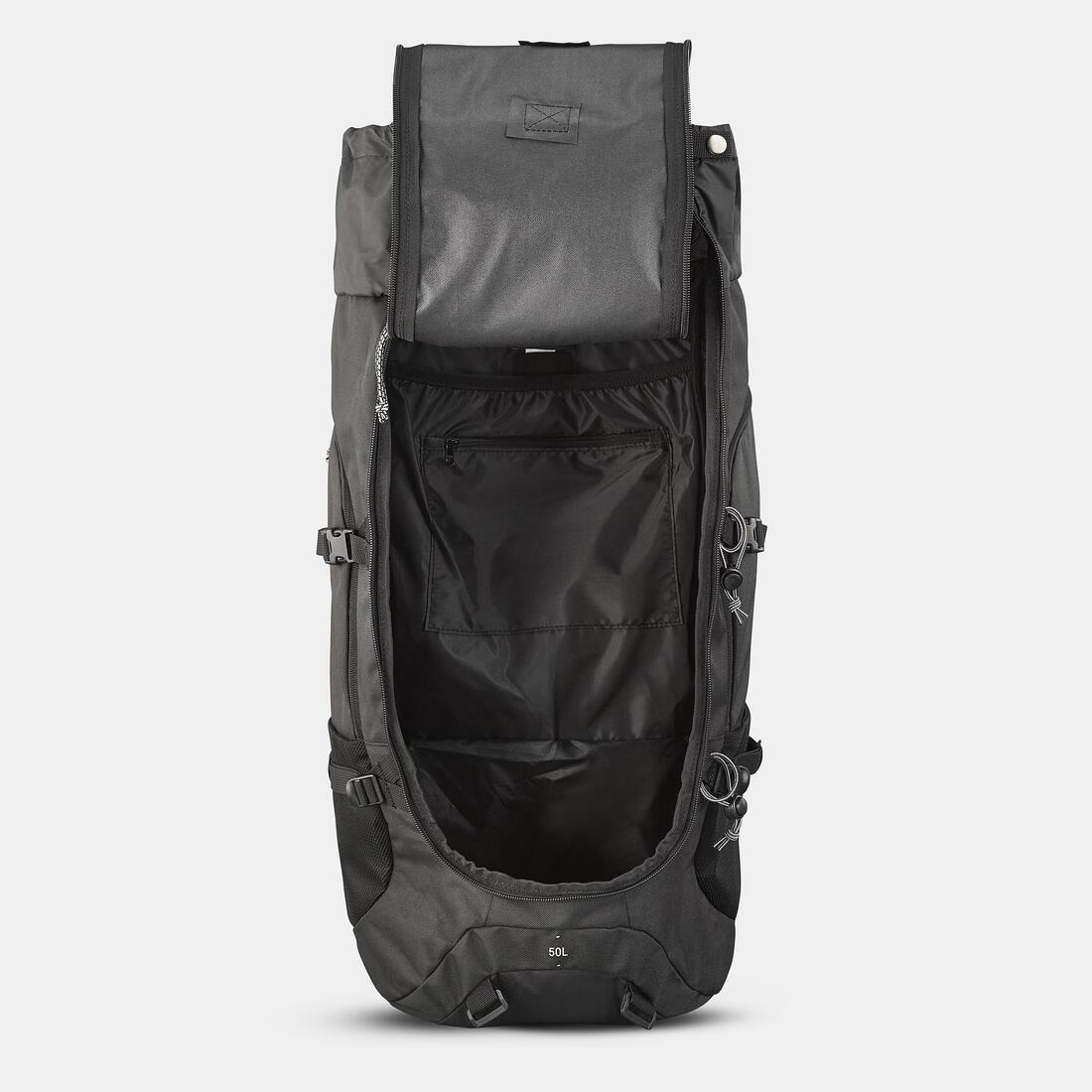 Travel Backpack 50L - Travel 100, Black, No Color, large image number 5