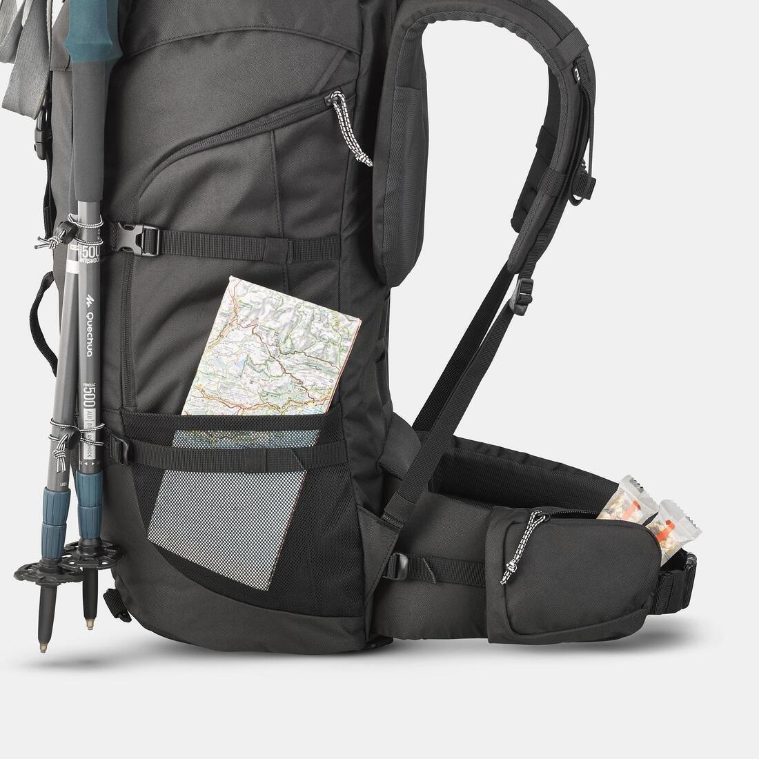 Travel Backpack 50L - Travel 100, Black, No Color, large image number 10