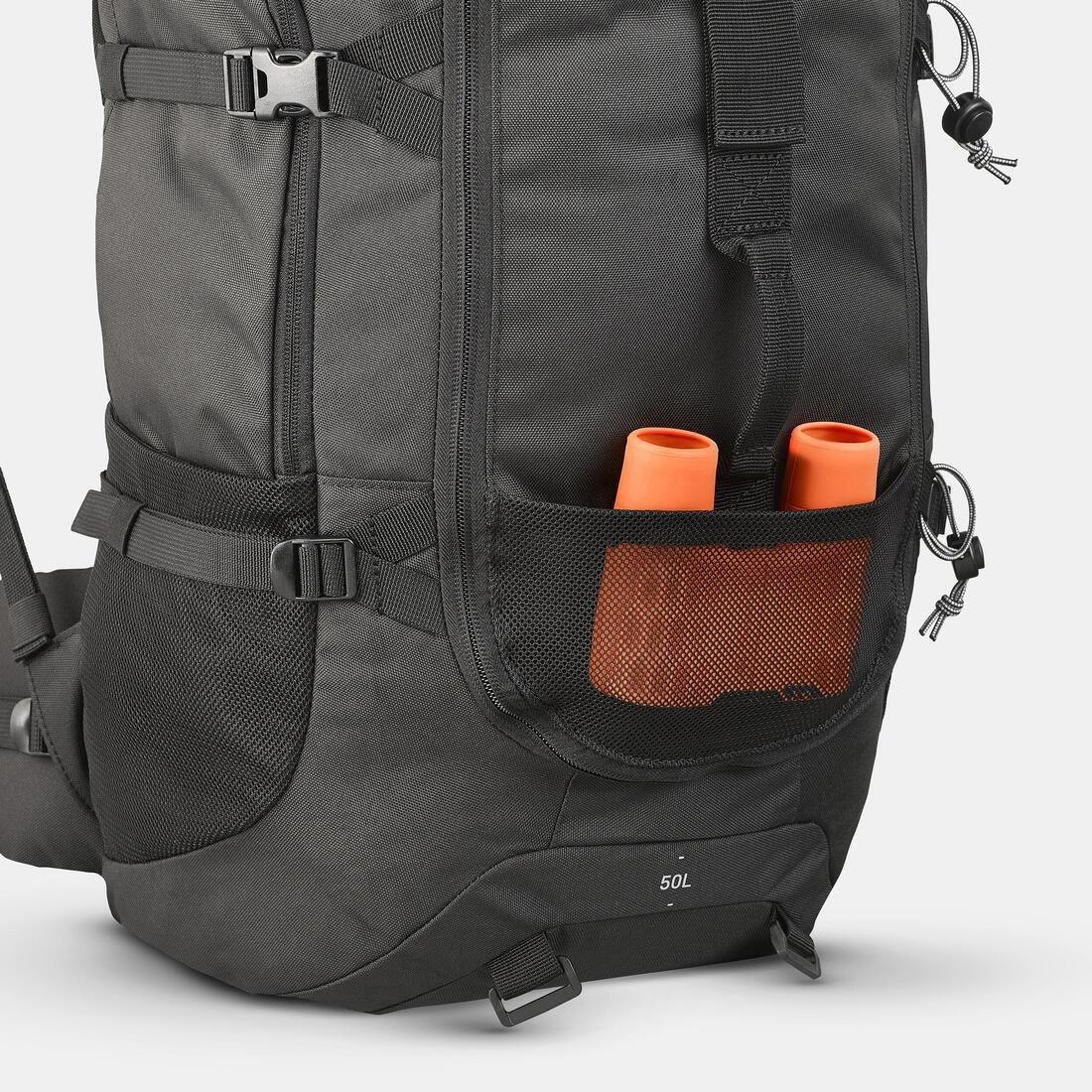 Travel Backpack 50L - Travel 100, Black, No Color, large image number 13