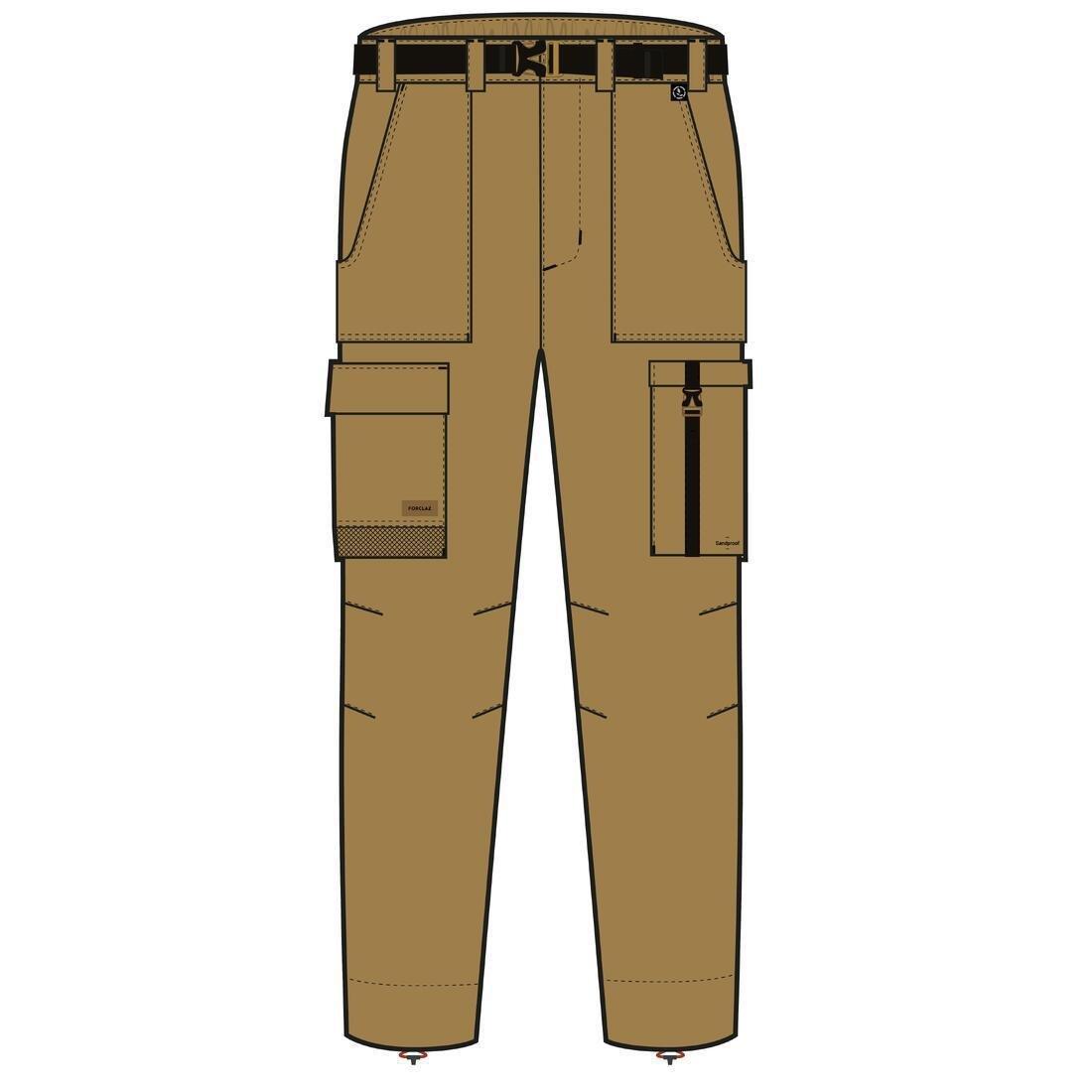 Men Desert Trekking Anti-Uv Eco-Designed Trousers - Desert 900, Brown, , large image number 8