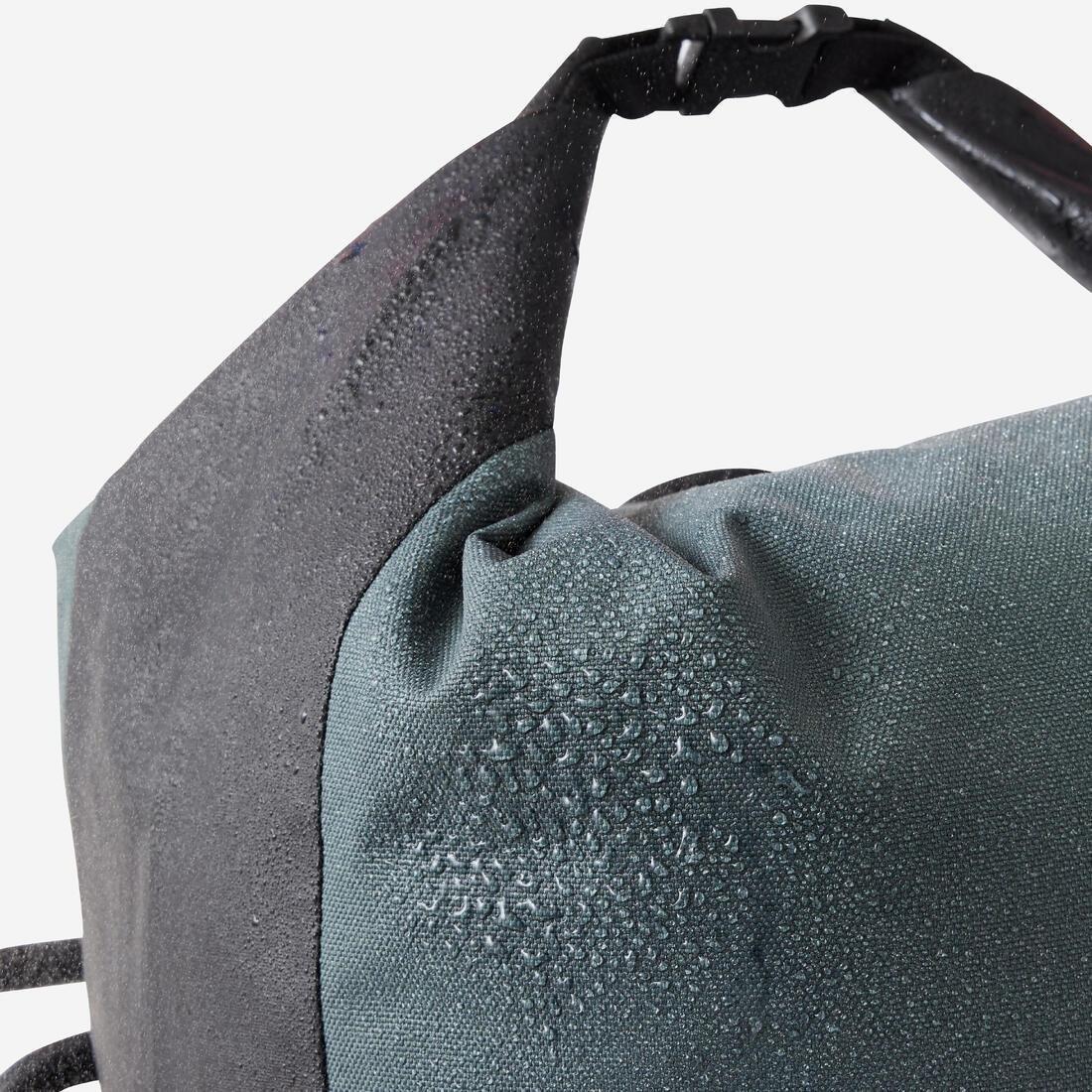 20 L Waterproof Pannier Rack Bike Bag 500, Green, No Color, large image number 10