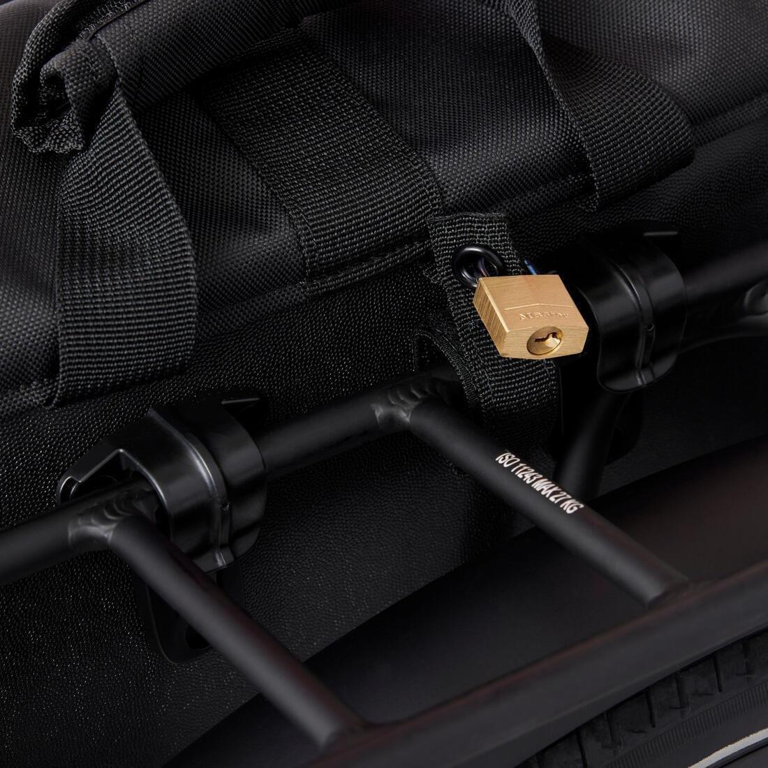 20 L Bike Double Pannier Bag - 500, Black, No Color, large image number 3