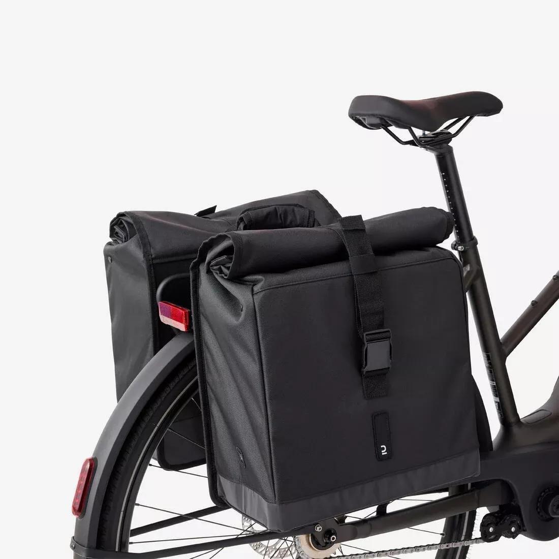 20 L Bike Double Pannier Bag - 500, Black, No Color, large image number 6