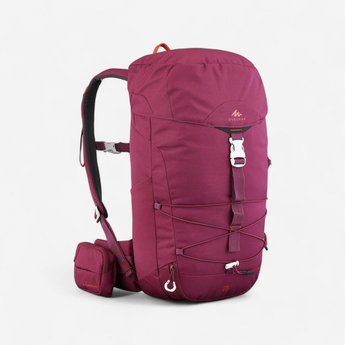 QUECHUA Mountain Walking Rucksack 20L, Burgundy Azadea country
