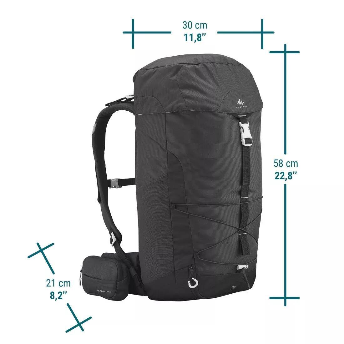 Mountain Hiking Backpack 30L - Mh100, Black, No Color, large image number 0