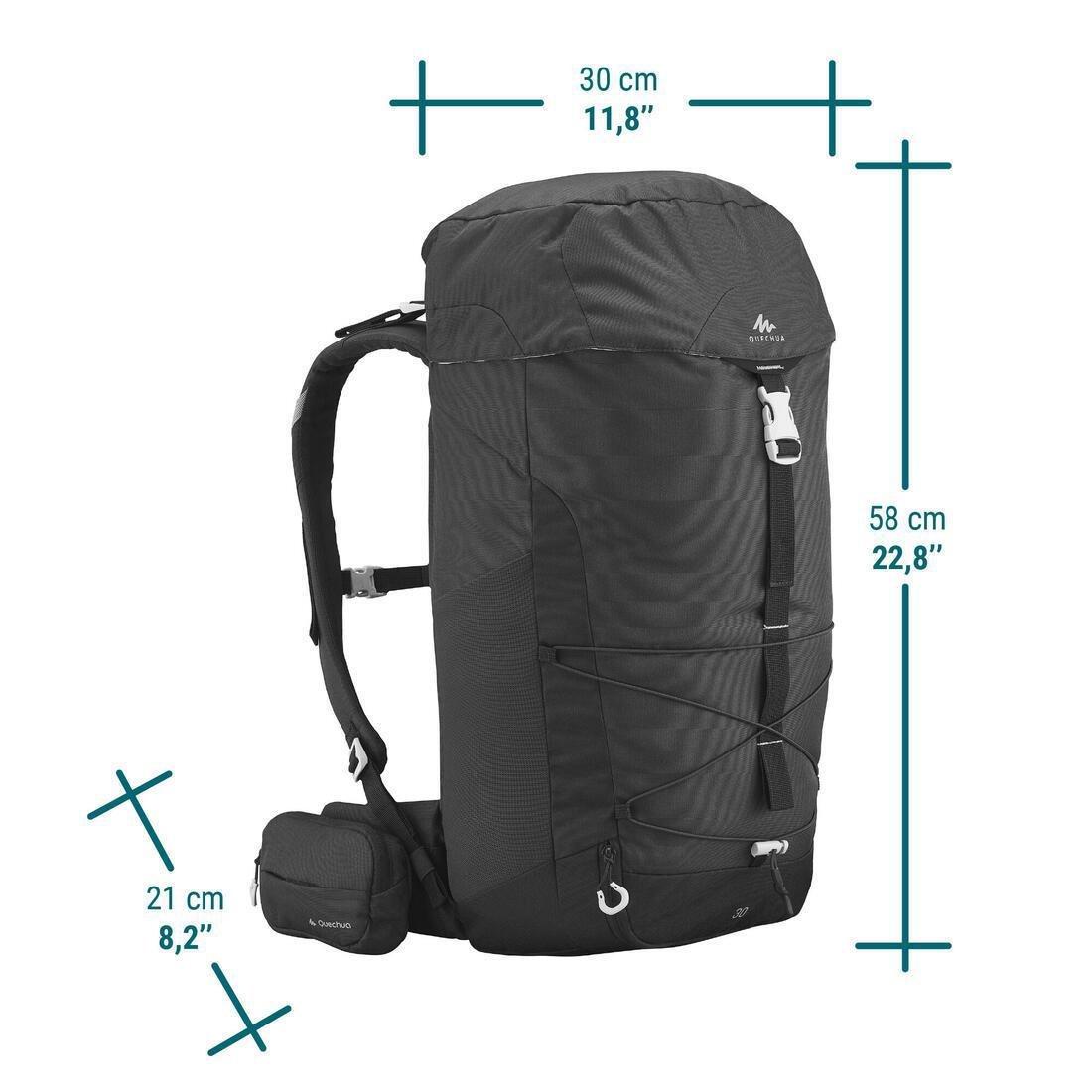 Mountain Hiking Backpack 30L - Mh100, Black, No Color, large image number 1