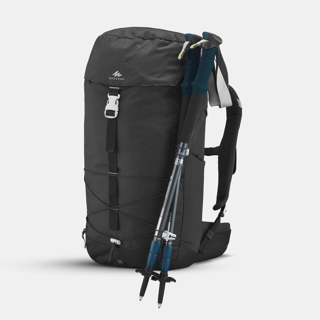 Mountain Hiking Backpack 30L - Mh100, Black, No Color, large image number 2