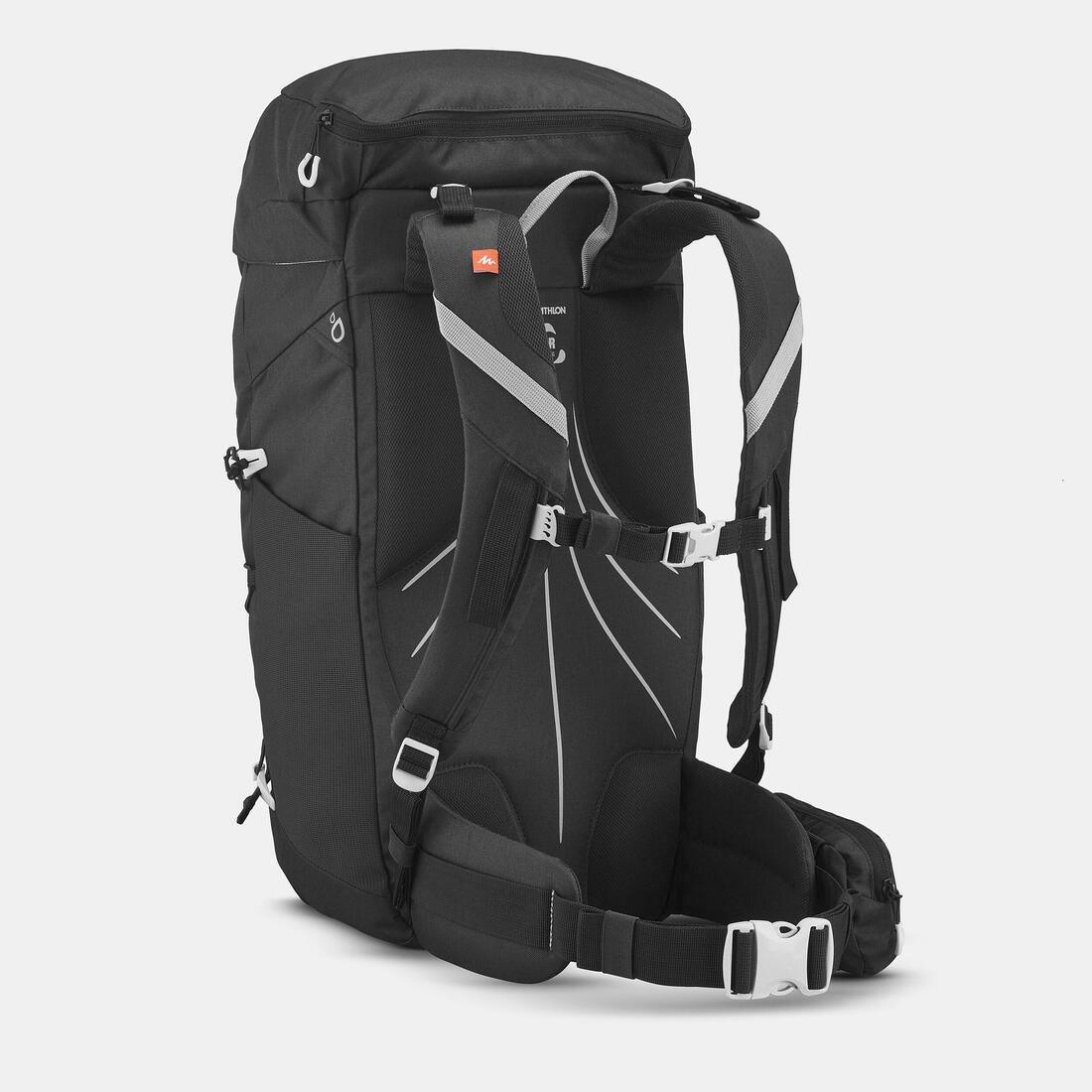 Mountain Hiking Backpack 30L - Mh100, Black, No Color, large image number 3