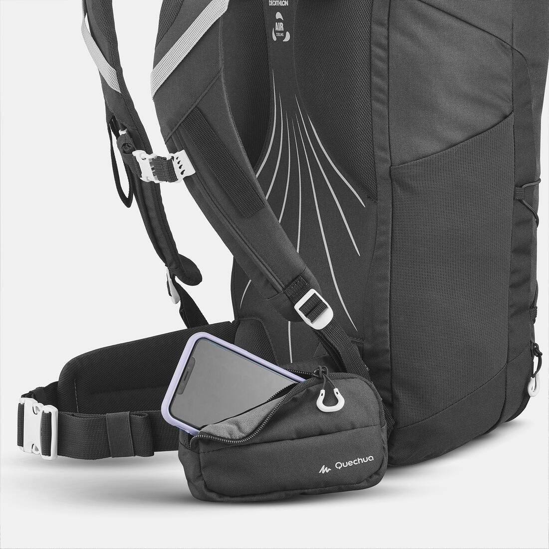 Mountain Hiking Backpack 30L - Mh100, Black, No Color, large image number 9