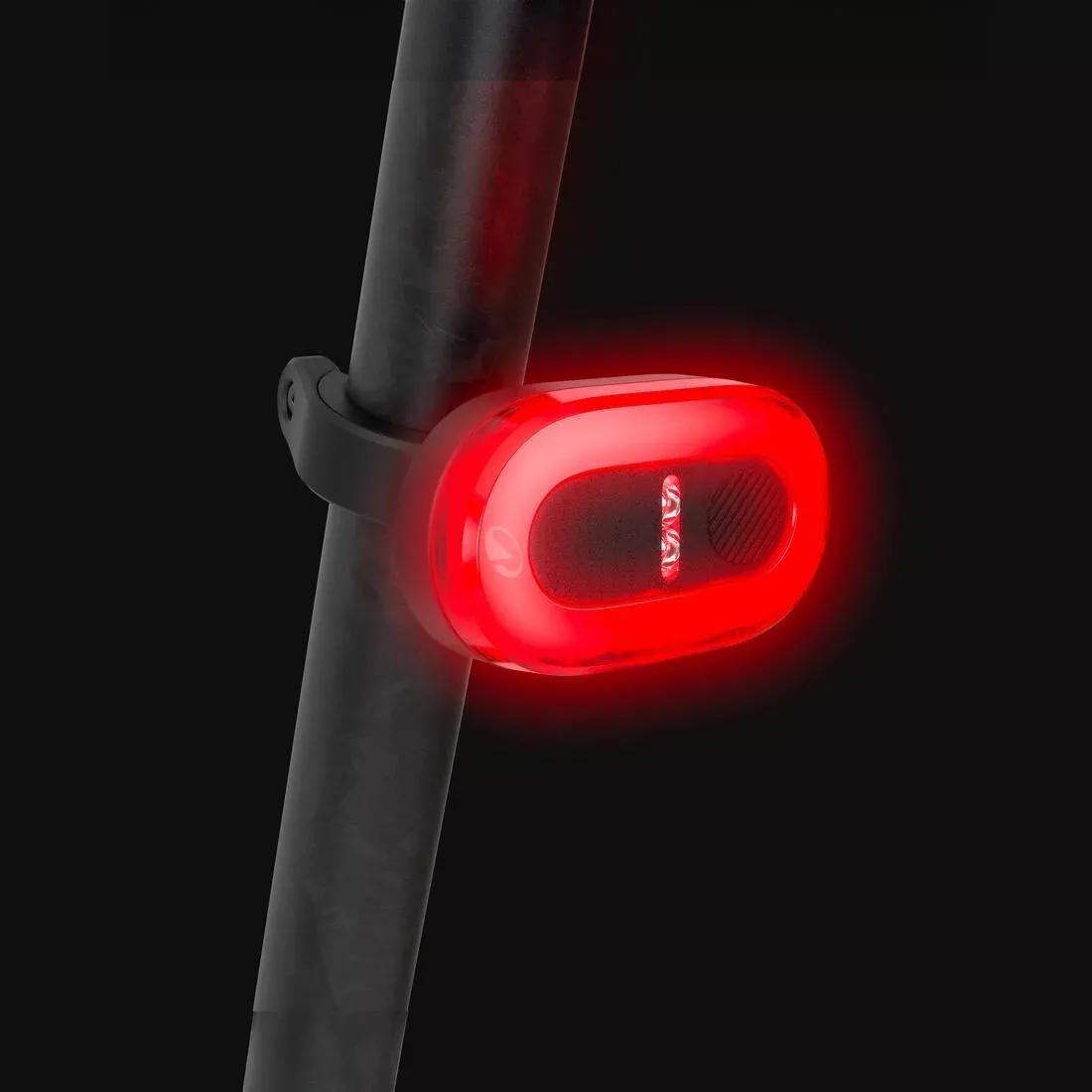 USB Rechargeable Rear Bike Light With Deceleration Sensor - RL930, Black, No Color, large image number 4