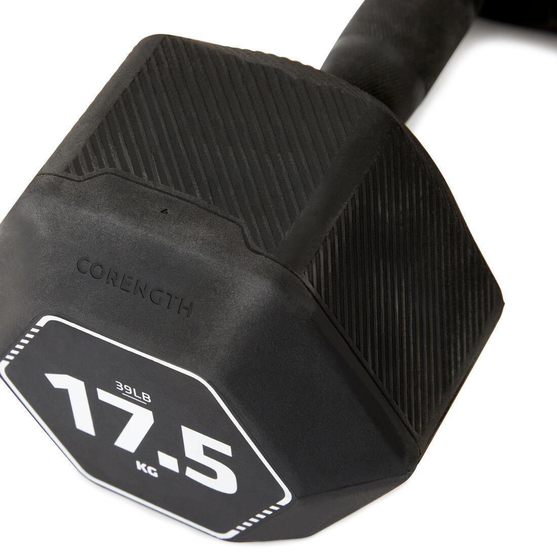 Hexagonal Cross Training Hex Dumbbell 17.5 Kg, Black, No Color, large image number 1
