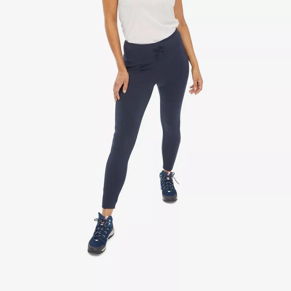 BLACK Women's hiking leggings NH100, , large image number 8