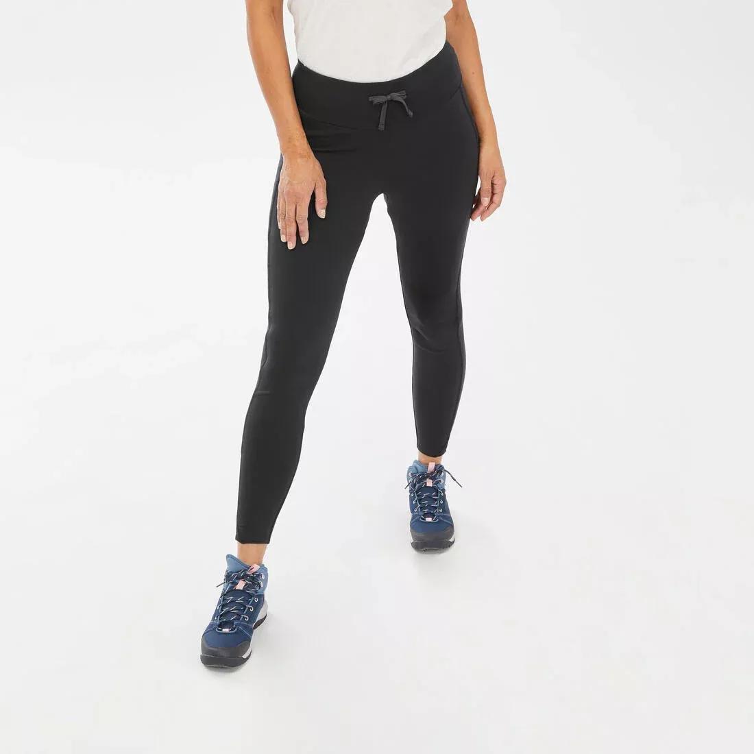 BLACK Women's hiking leggings NH100, , large image number 9