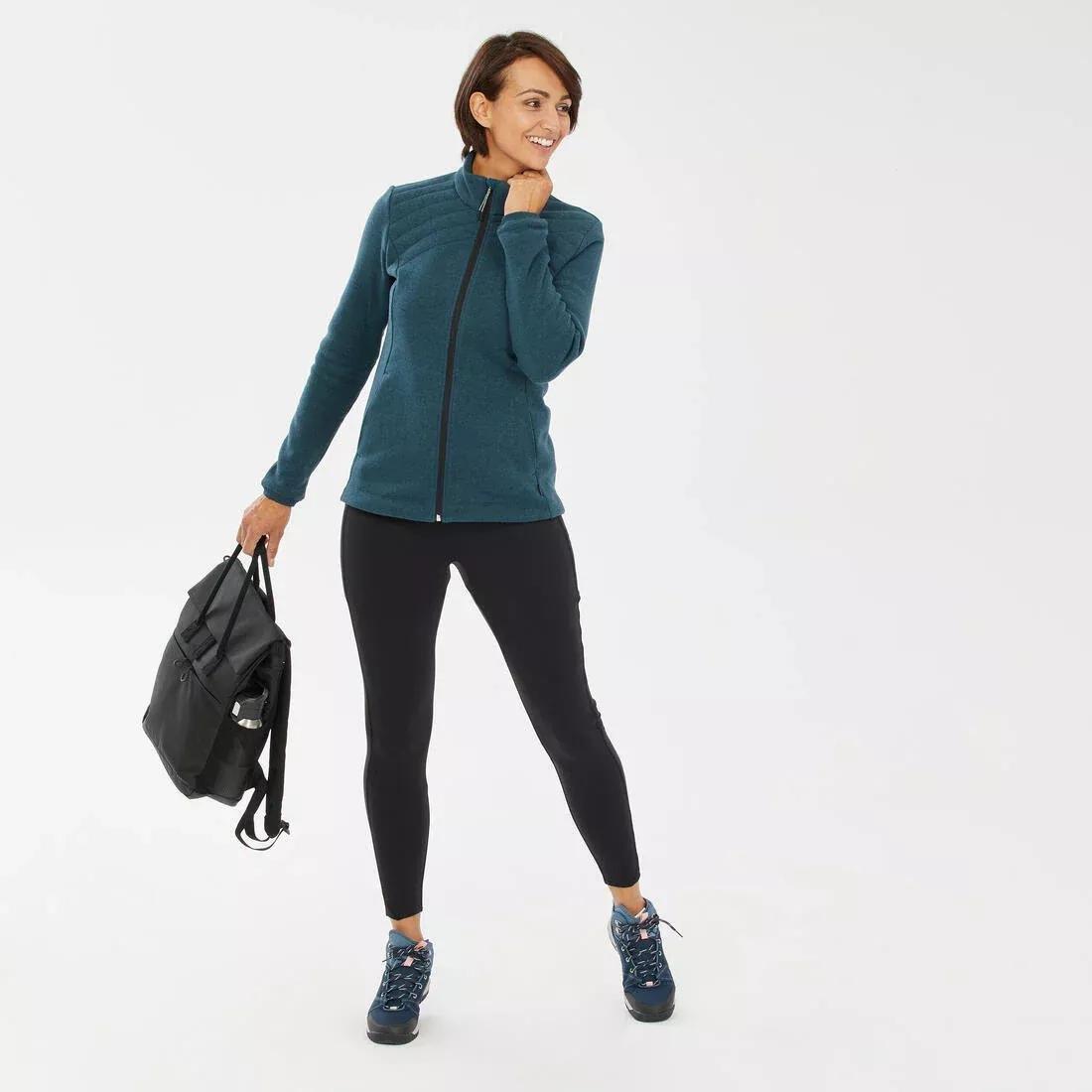 BLACK Women's hiking leggings NH100, , large image number 10
