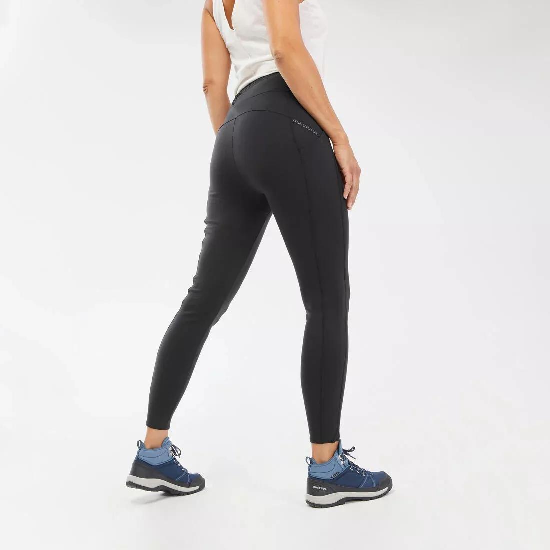 BLACK Women's hiking leggings NH100, , large image number 11