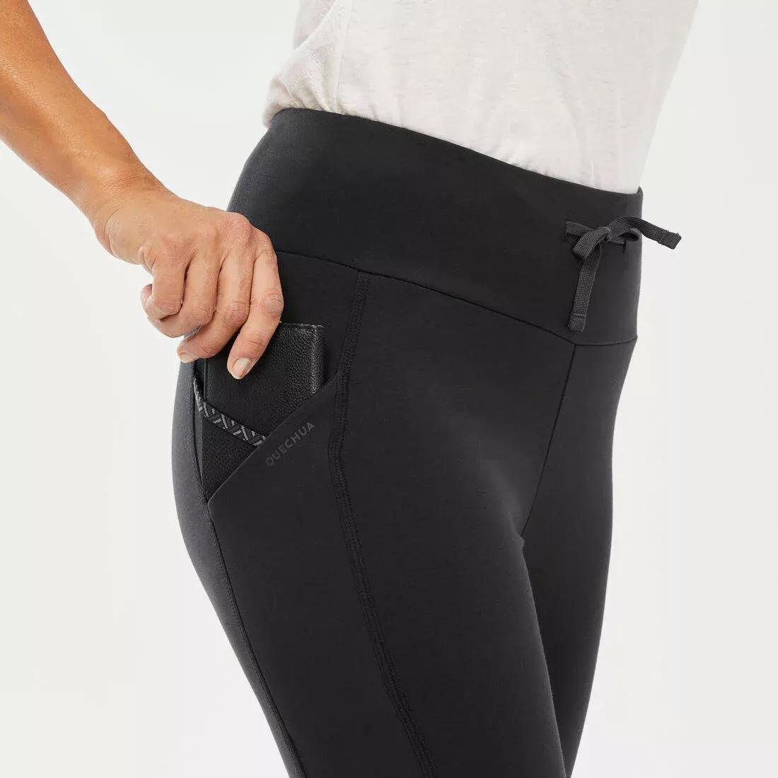 BLACK Women's hiking leggings NH100, , large image number 13