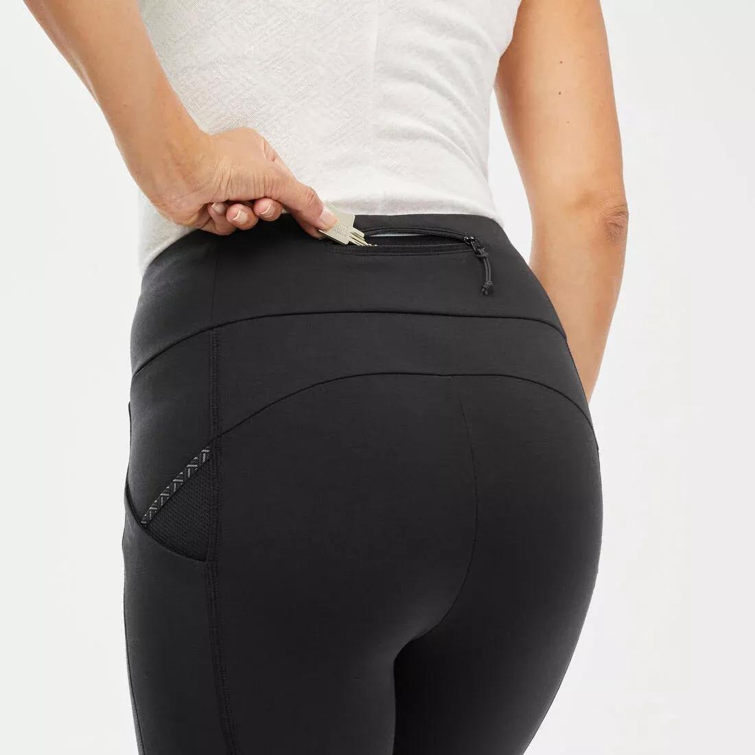 BLACK Women's hiking leggings NH100, , large image number 14