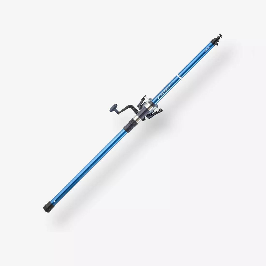 Sea Fishing Ledgering Set Rod And Reel Seacoast100 350 Telescopic, Blue, No Color, large image number 0