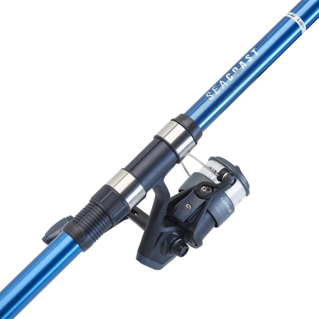Sea Fishing Ledgering Set Rod And Reel Seacoast100 350 Telescopic, Blue, No Color, large image number 2