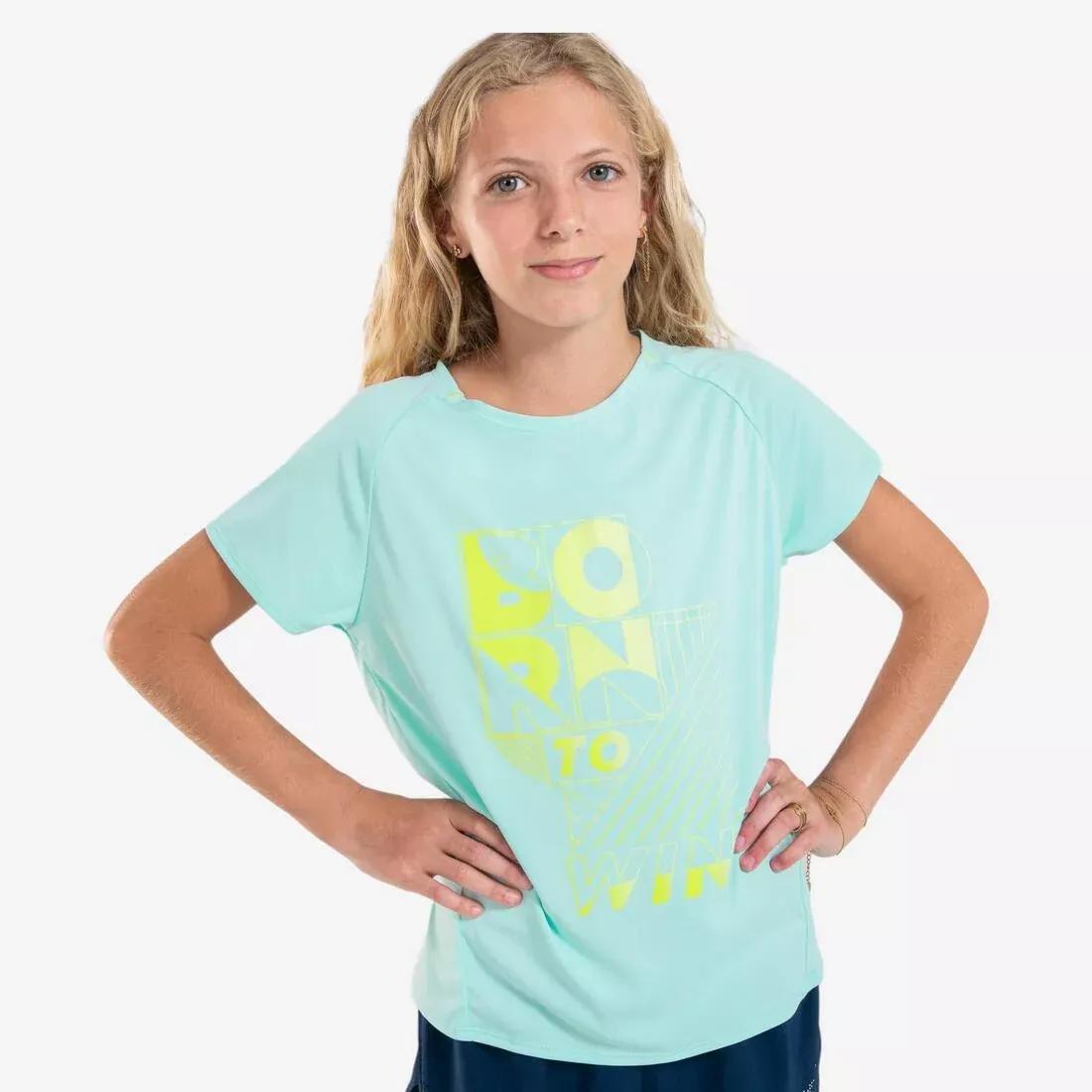 Kids Exercise Running T-shirt, Mint Green, , medium