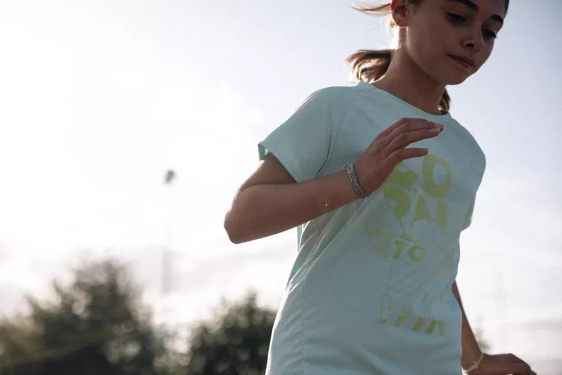 Kids Exercise Running T-shirt, Mint Green, , large image number 3