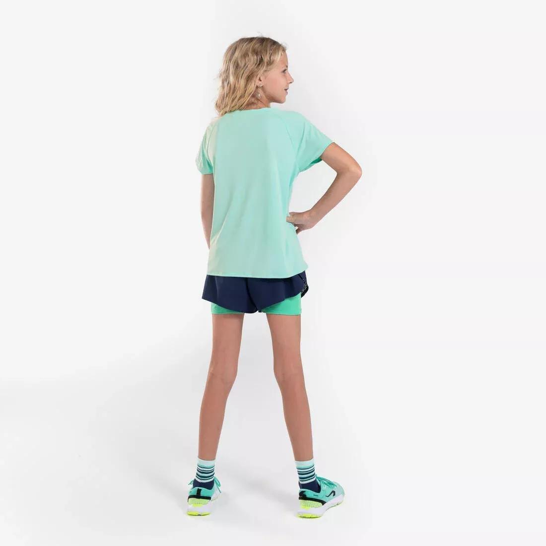 Kids Exercise Running T-shirt, Mint Green, , large image number 9