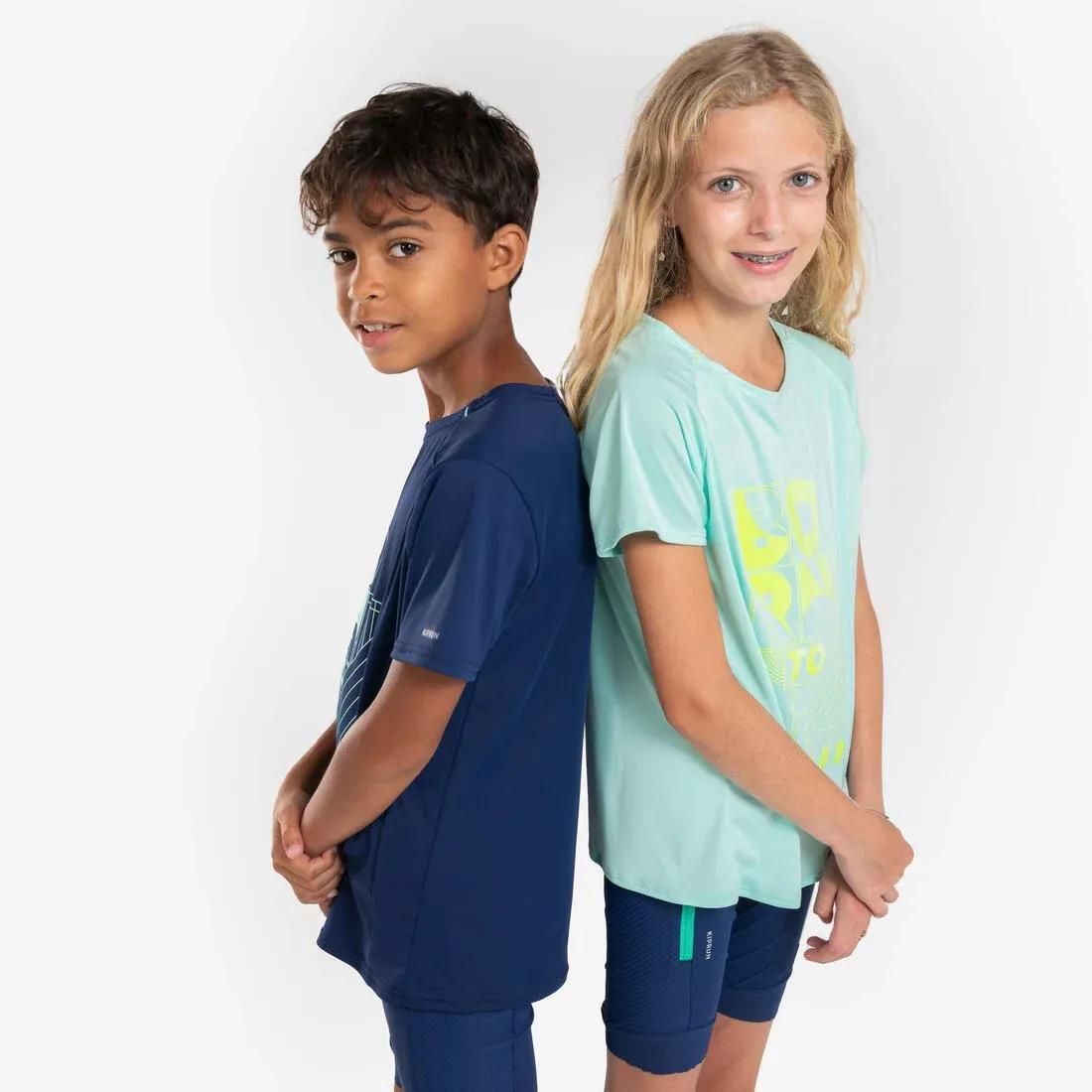 Kids Exercise Running T-shirt, Mint Green, , large image number 11