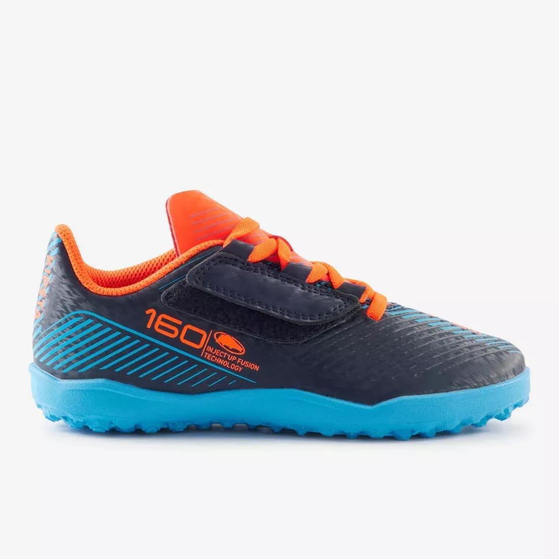 Kids Unisex Rip-Tab Football Boots - 160 Easy Turf, Navy, , large image number 2