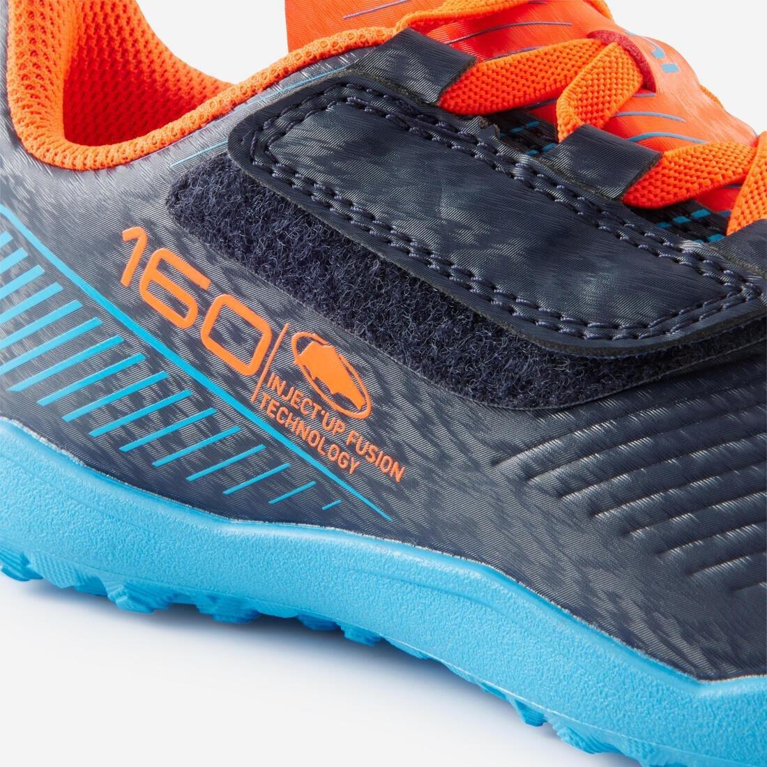 Kids Unisex Rip-Tab Football Boots - 160 Easy Turf, Navy, , large image number 3