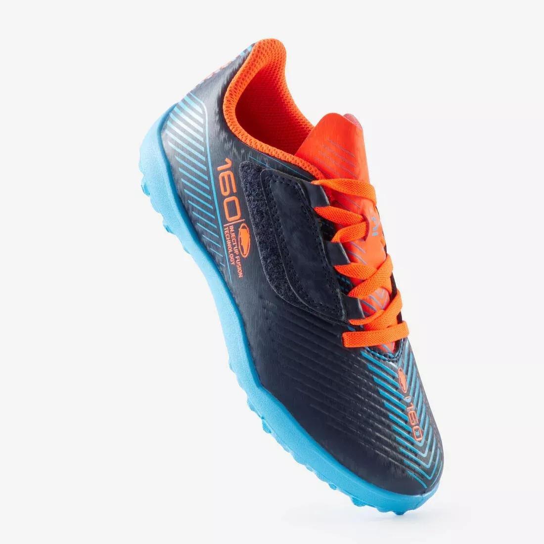 Kids Unisex Rip-Tab Football Boots - 160 Easy Turf, Navy, , large image number 6