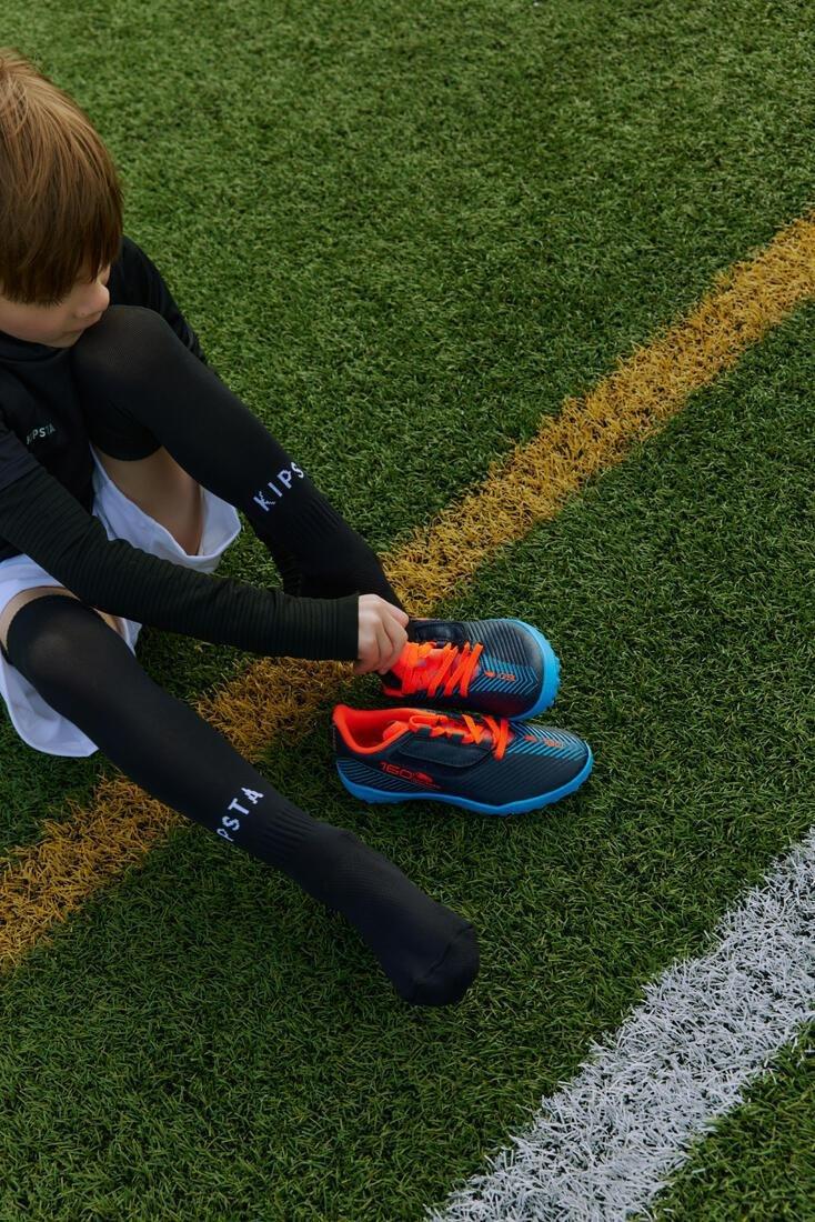 Kids Unisex Rip-Tab Football Boots - 160 Easy Turf, Navy, , large image number 11