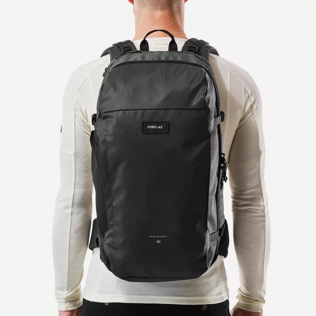 Travel Backpack 40 L - Travel 500 Organizer, Black, No Color, large image number 9