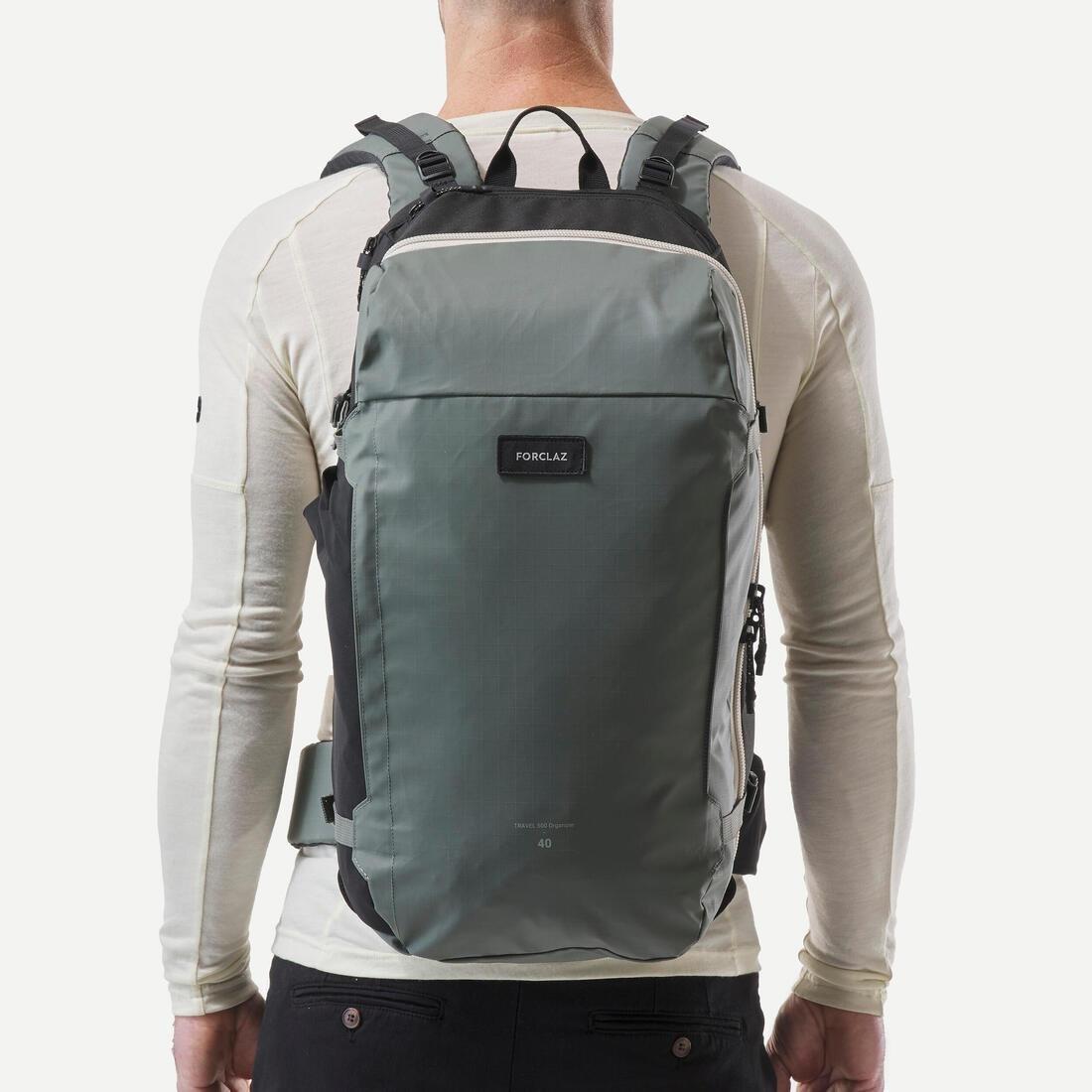 Travel Backpack 40 L - Travel 500 Organizer, Black, No Color, large image number 13