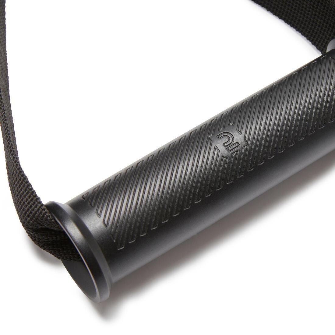 Weight Training Pulley Handle, Black, No Color, large image number 2