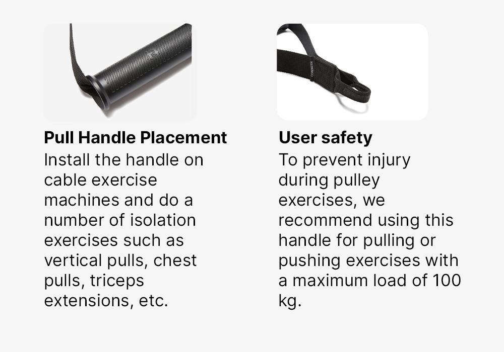 Pulley Weight Training Handle, Black, No Color, large image number 6