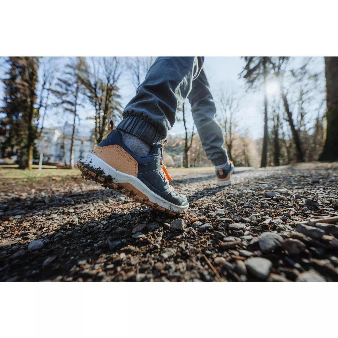 Kids Unisex Water-Repellant, Laced Hiking Boots - NH500, Grey, No Color, large image number 12