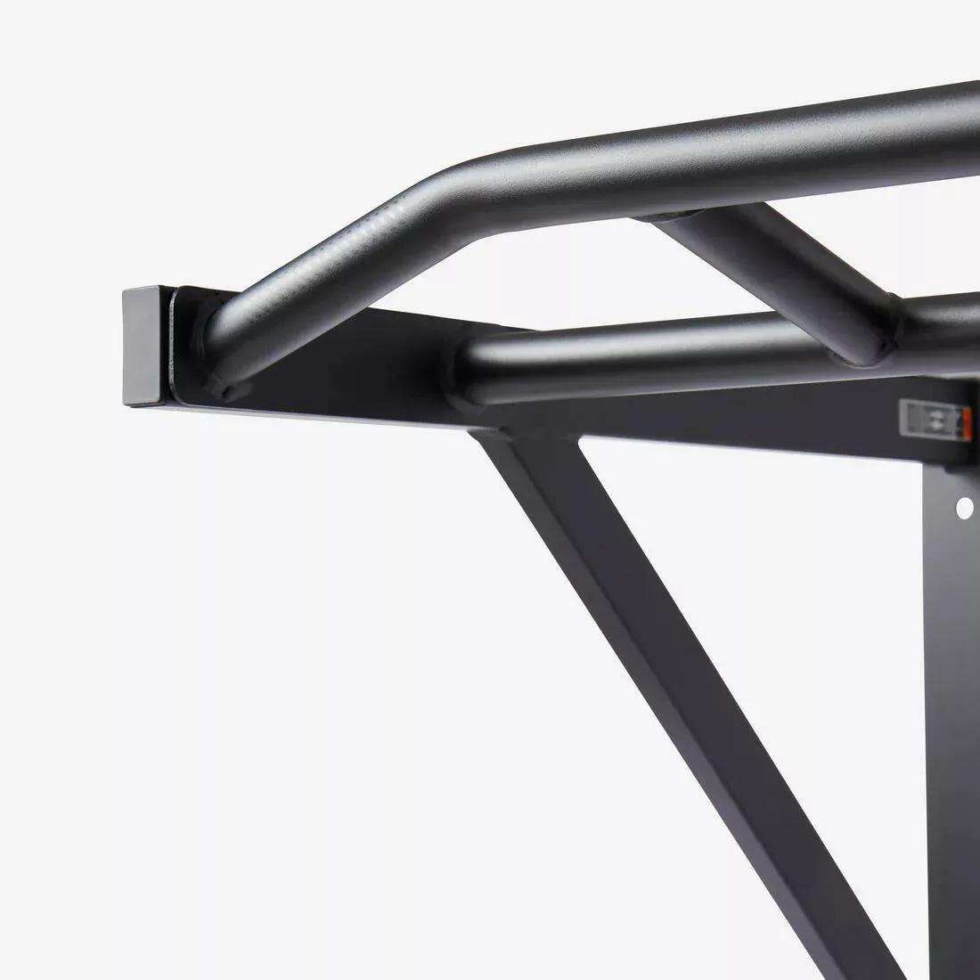 Indoor and Outdoor Wall-Mounted Pull-Up Bar, Black, No Color, large image number 3