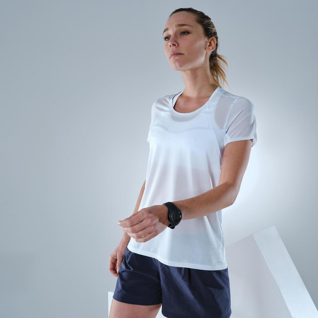 Women Ultra-Light Fast Hiking T-Shirt - Fh 500, Blue, No Color, large image number 1