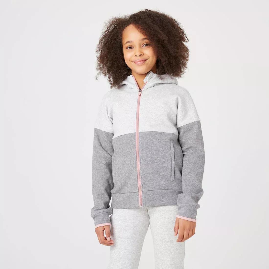 GREY Kids' Breathable Zip-Up Cotton Hoodie 900, No Color, large image number 0