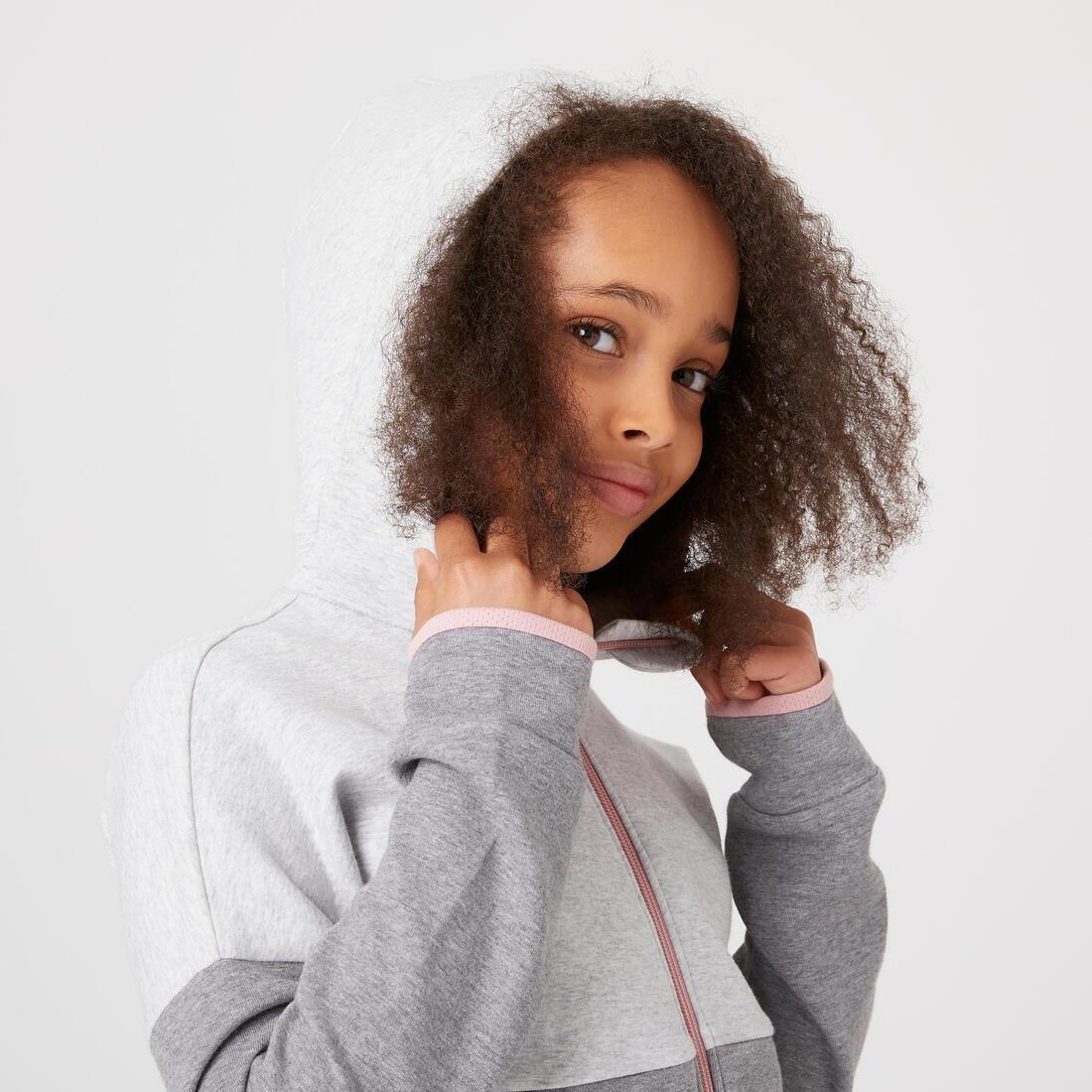 GREY Kids' Breathable Zip-Up Cotton Hoodie 900, No Color, large image number 3
