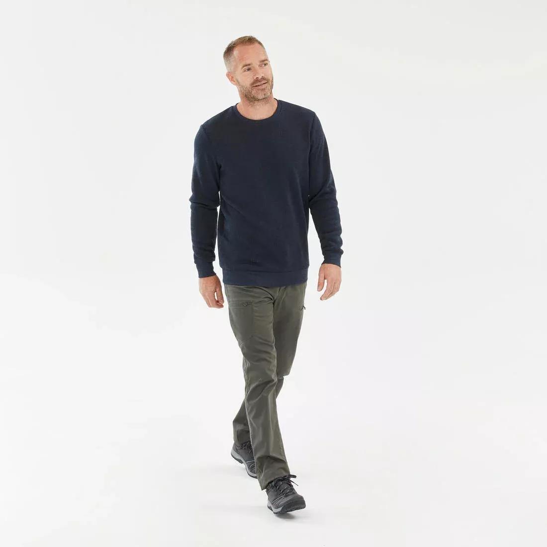 Men's Crew-Neck Hiking Jumper - NH150, dark blue, , large image number 1