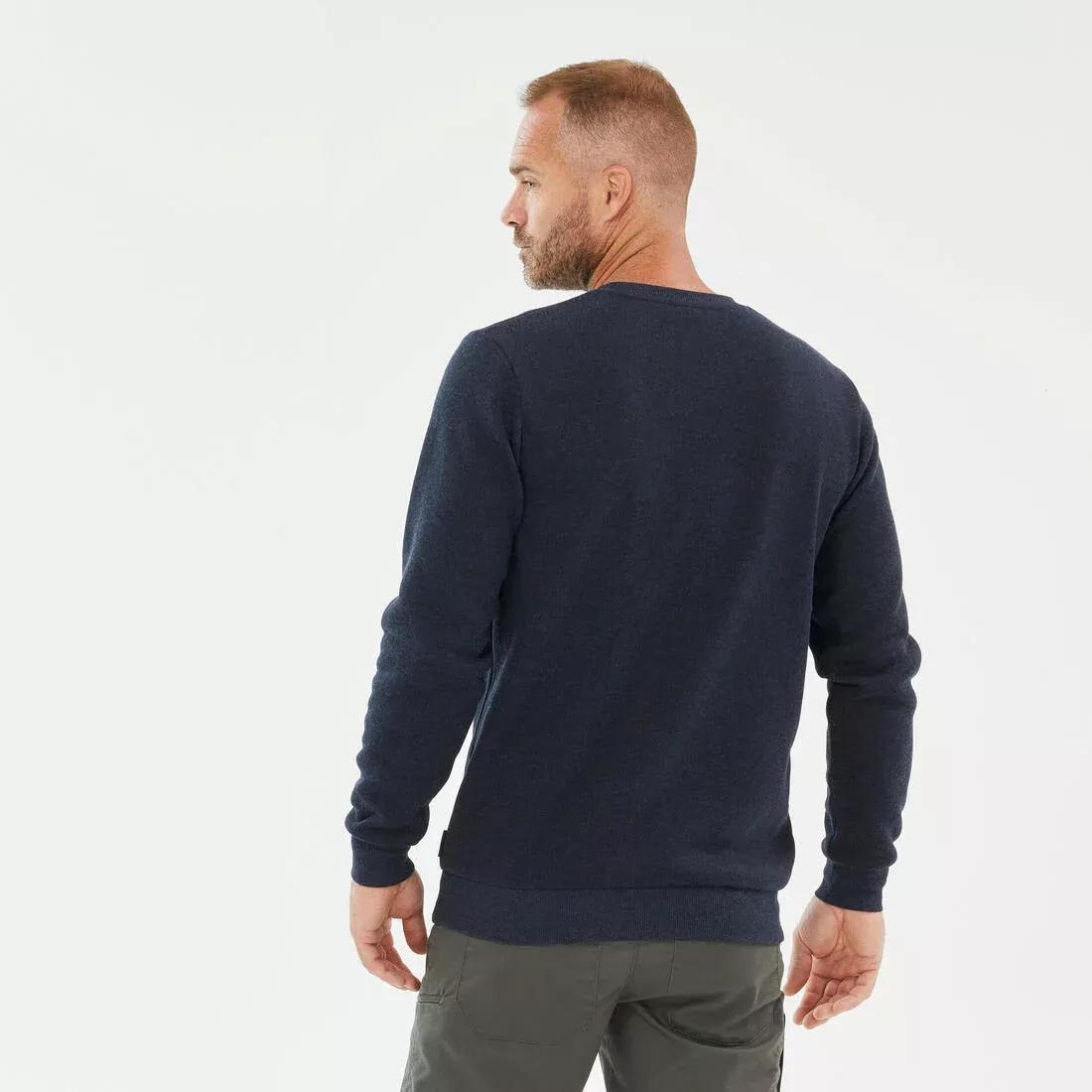 Men's Crew-Neck Hiking Jumper - NH150, dark blue, , large image number 7